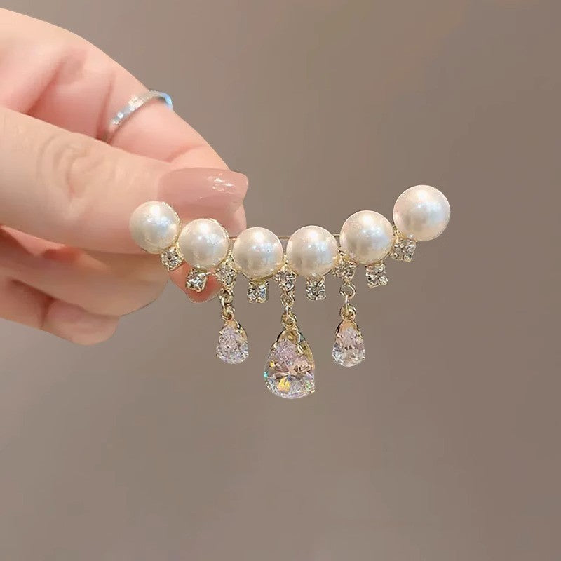 Golden Pearl Corsage Wheat Brooch Female High-grade Brooches