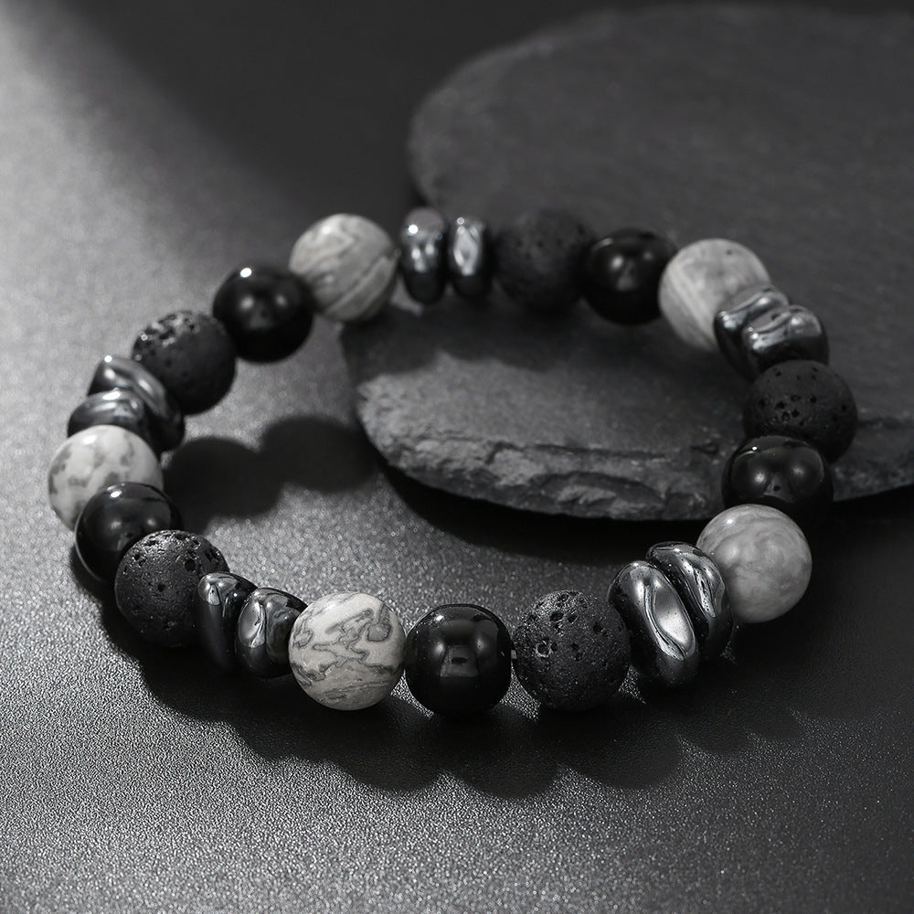 Live Chinese Black Eight Billiards Opal Bracelets