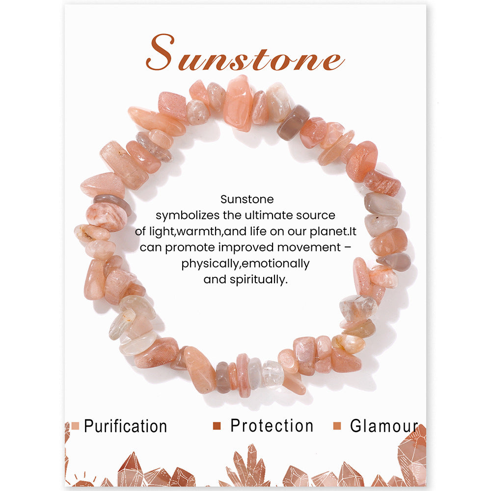 Women's Natural Stone Chain Simple Cute Color Bracelets