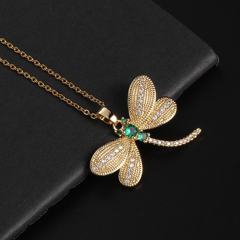 Women's Design Colorful Zircon Butterfly Clavicle Chain Trendy Necklace