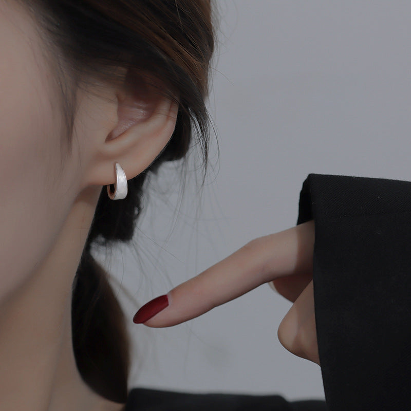 Women's Drip Glazed Simple Clip Light Luxury High-grade Ear Buckle