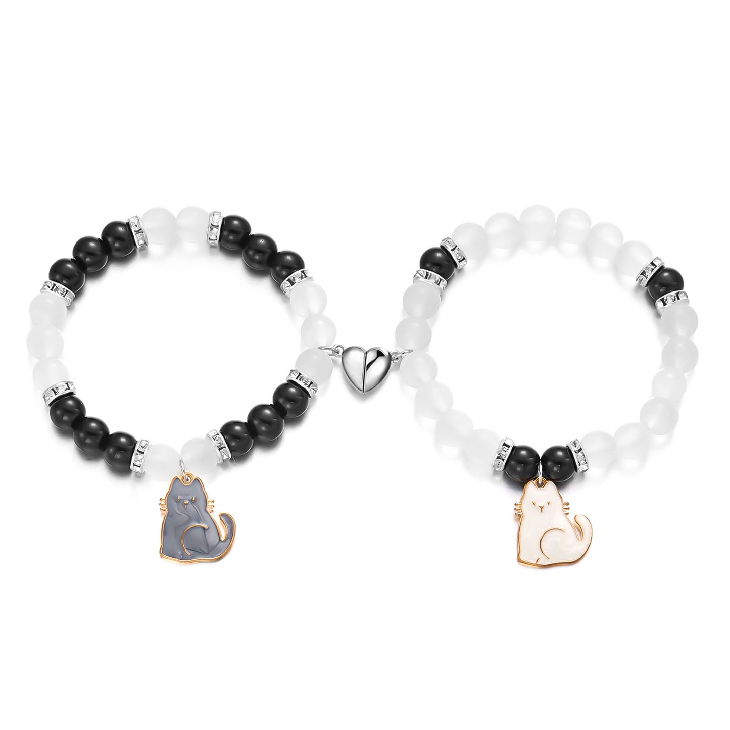 Beaded Cat Cute Two-piece Kitten Love Bracelets