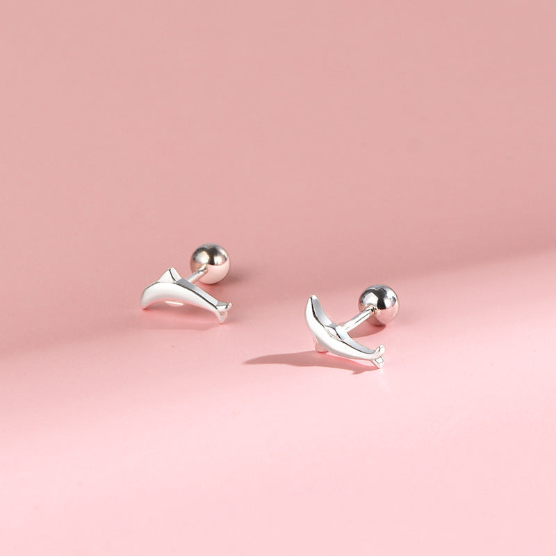Of White Fungus Bone Nail Female Korean Cartoon Animal Earrings