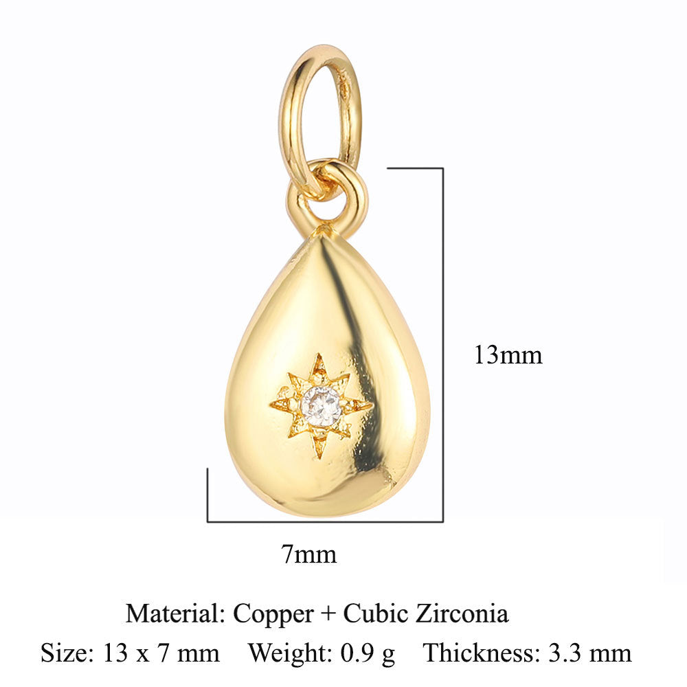 Kitten Puppy Eyes Copper Zircon Water Necklaces