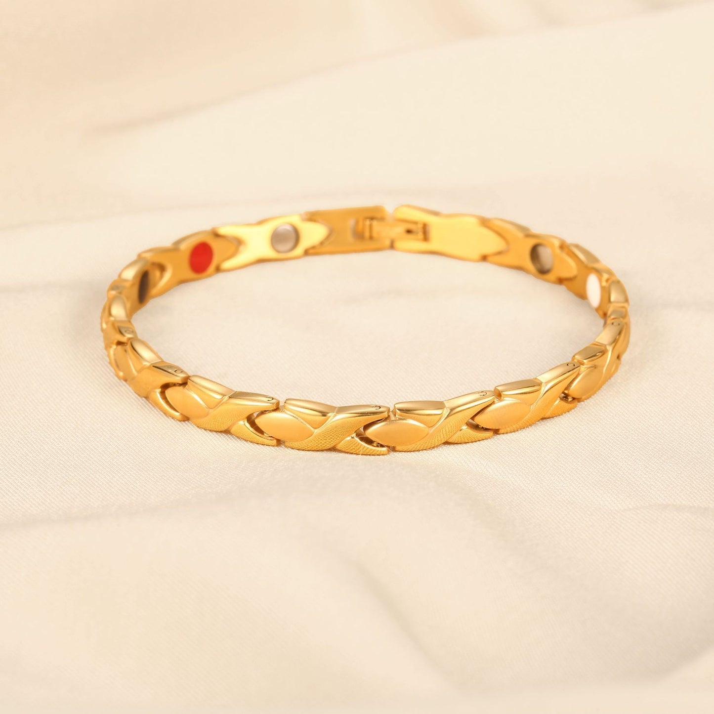 Fashion Little Fish Wide Magnet Titanium Bracelets