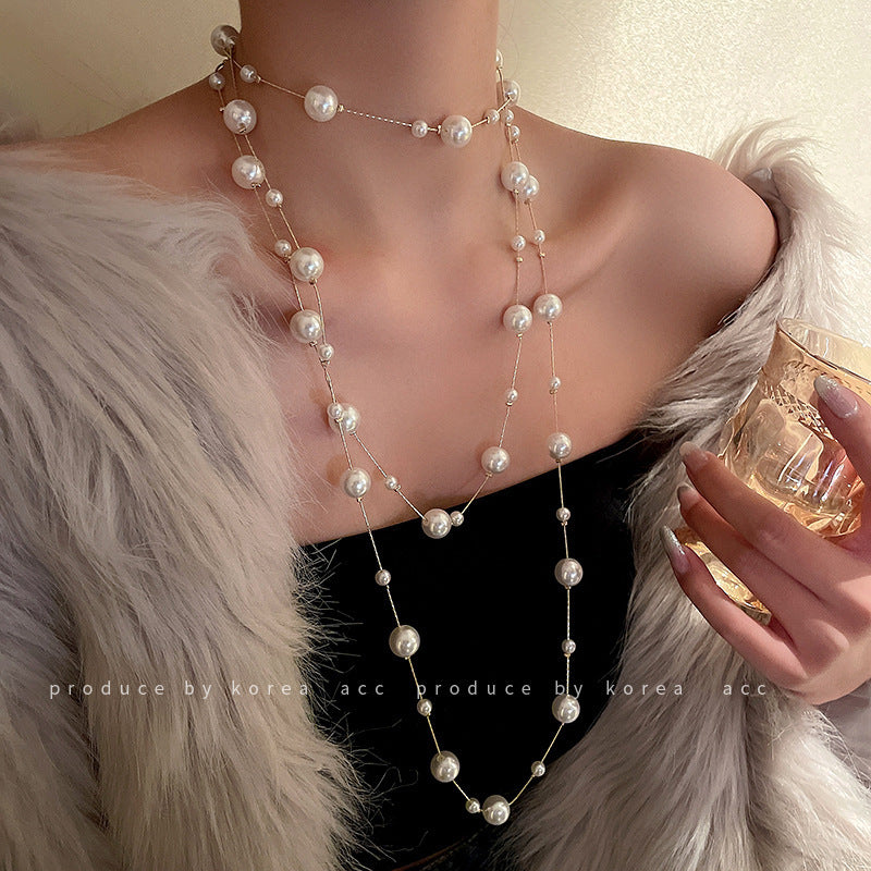 Long Sweater Chain Elegant High-grade Pearl Necklace