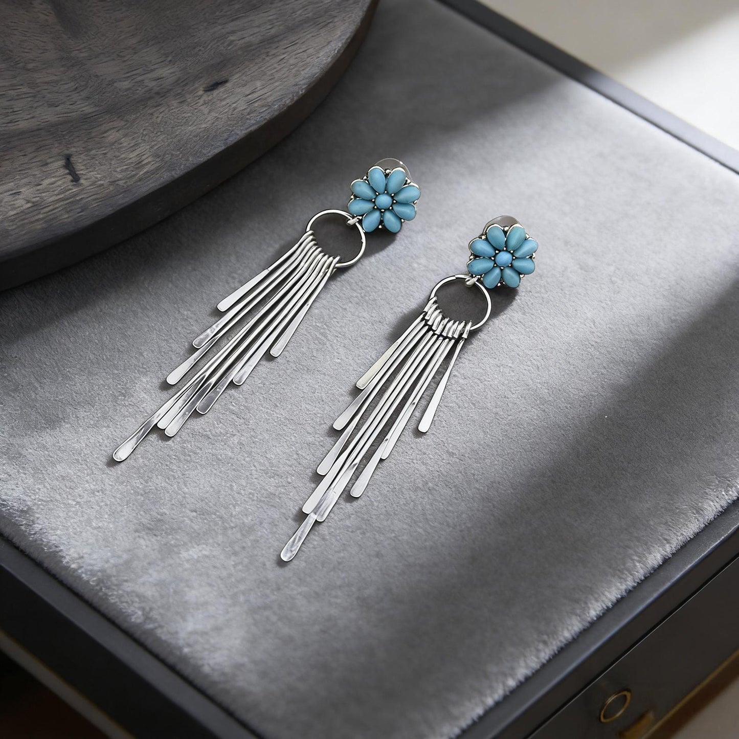 Women's Multiple Options Bohemian Ethnic Turquoise Eardrops Combination Earrings
