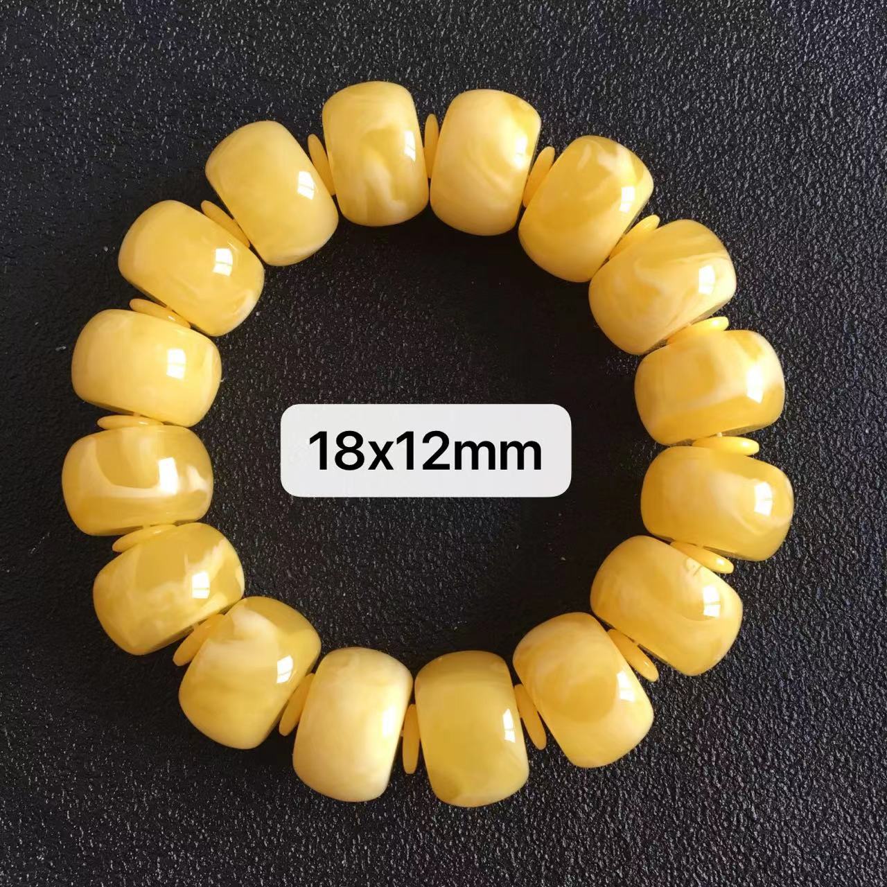 White Flower Block Of Wood Or Stone Amber Bracelets