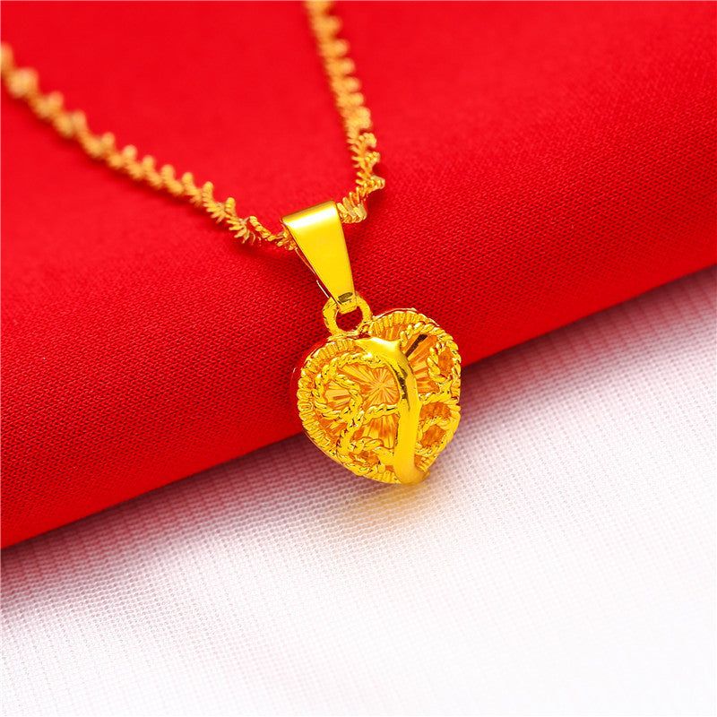 Women's Box Chain Packaging Flower Water Ripple Necklaces