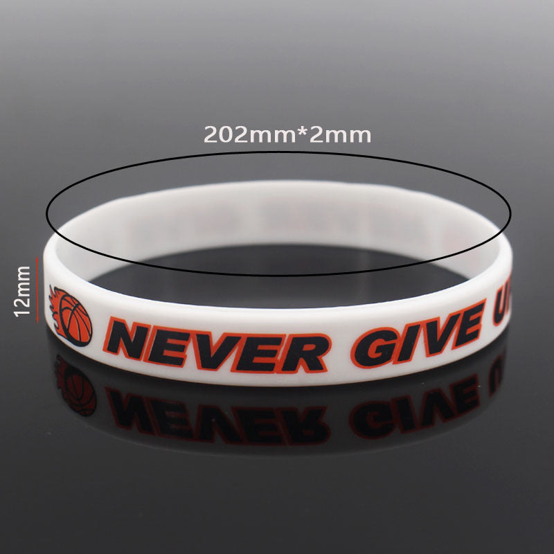 Women's & Men's Silicone Wrist Strap For Sports Inspirational Bracelet