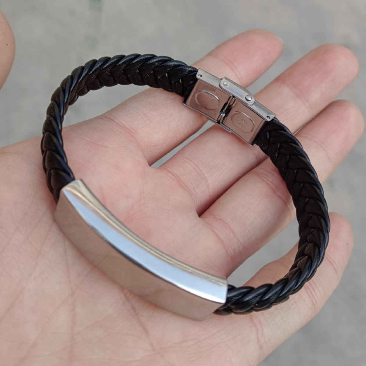 Steel Woven Fashionable Simple High Quality Engraved With Bracelet