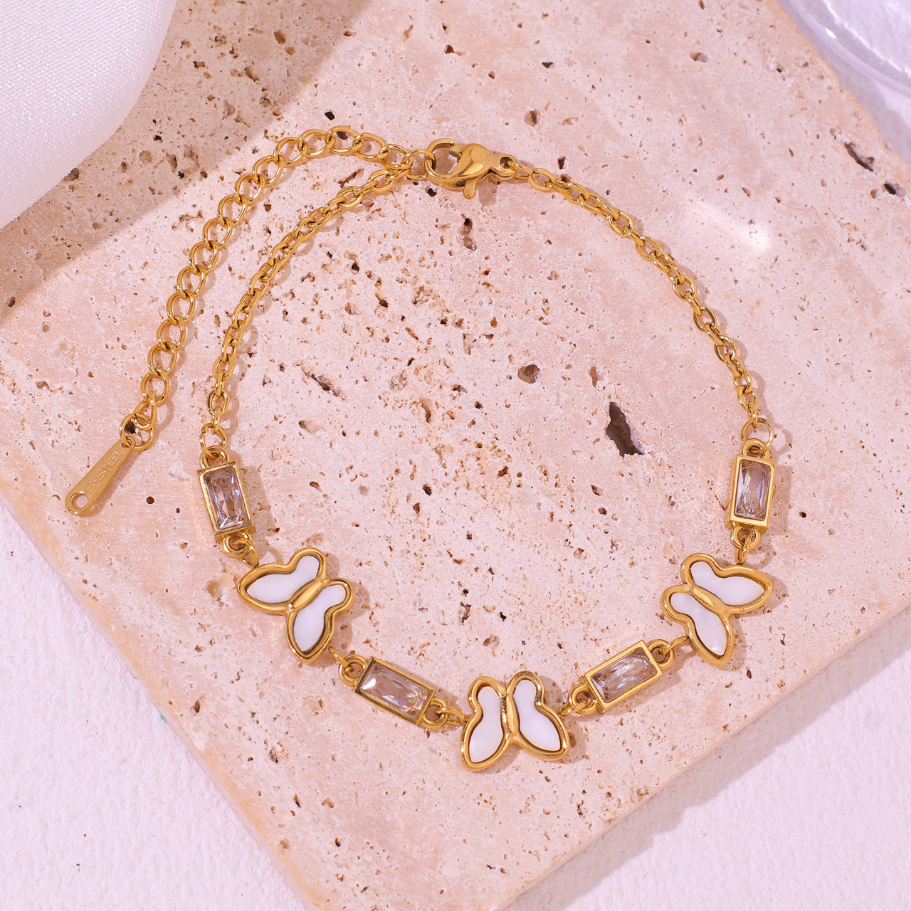 Diamond Square Chain Titanium Steel Furnace Vacuum Bracelet