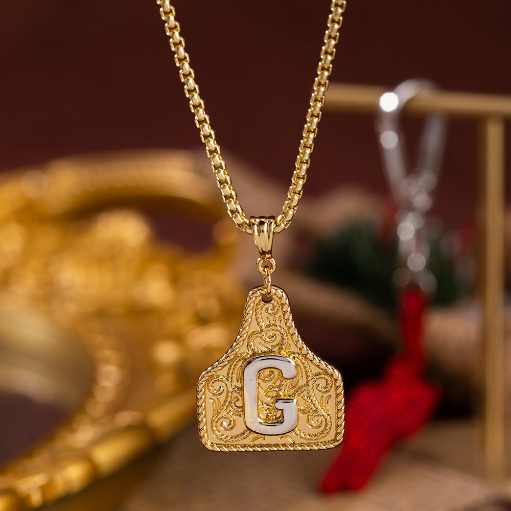 Women's Fashion English Letters Electroplated Copper For Design Personalized Clavicle Necklace