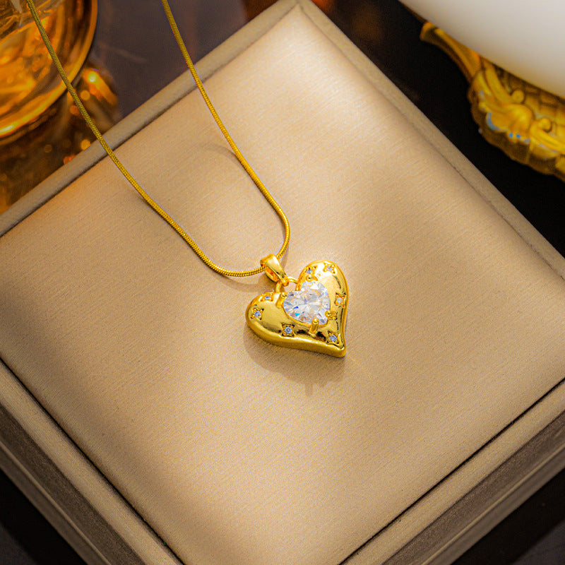 With Hearts Love Micro Fashion Personality Heart-shaped Necklace
