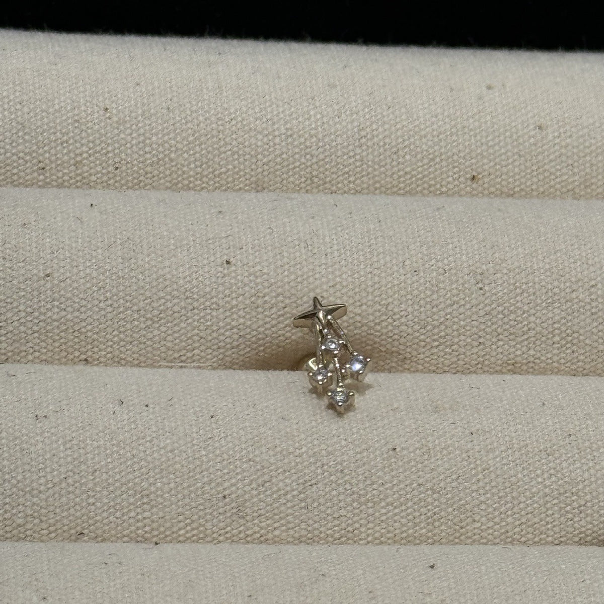 Women's Light Coffee Gold Collection Series Minimalist Zircon Ear Earrings