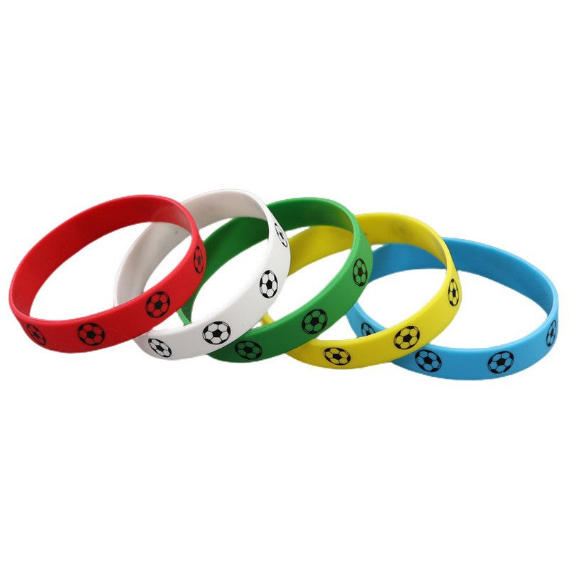 Football Silicone Qatar World Cup Theme Sports Rubber Wristband Fans Bracelets