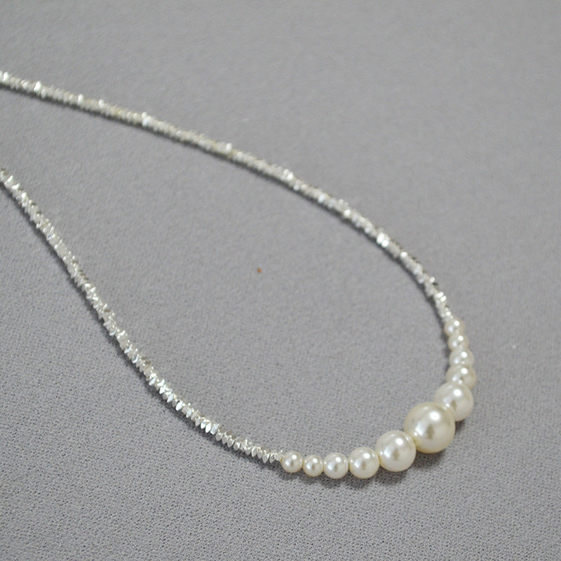 Pieces Of Sier Imitation Pearl Cold Style Necklaces