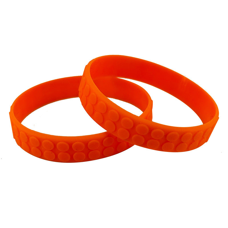 Children's Building Block Party Silicone Rubber Decorative Color Simple Gifts Bracelet