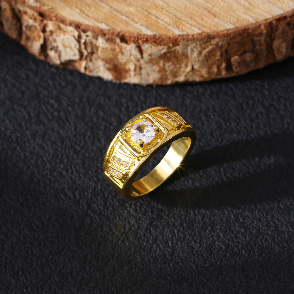 Women's & Men's Environmental Zircon Advanced Sense Classic Business Man's Ring