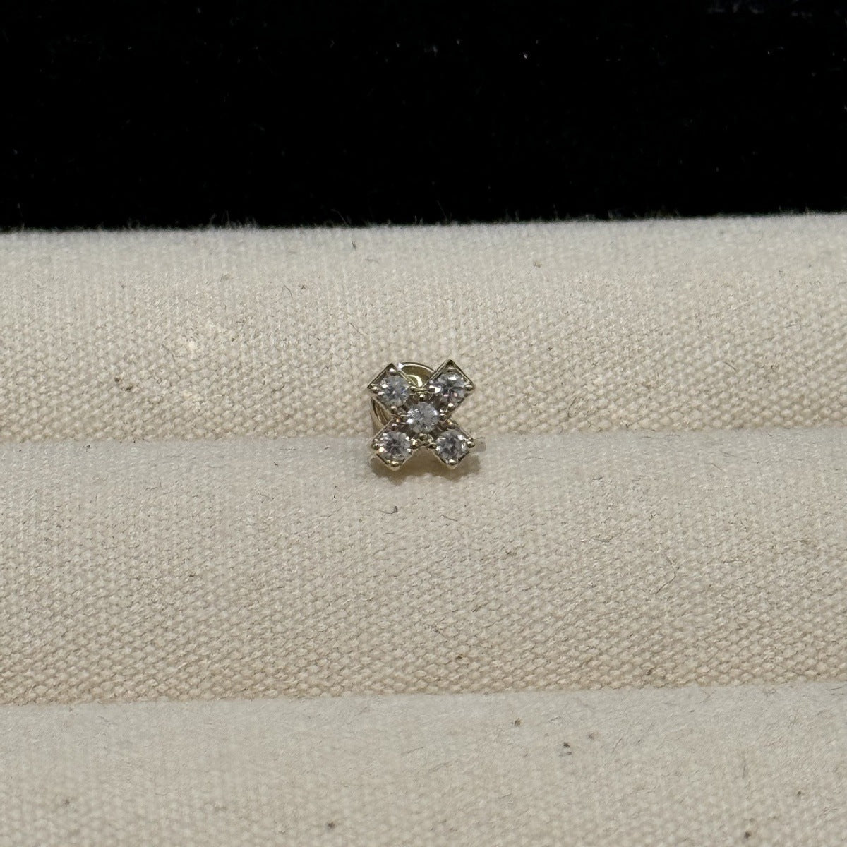 Women's Light Coffee Gold Collection Series Minimalist Zircon Ear Earrings