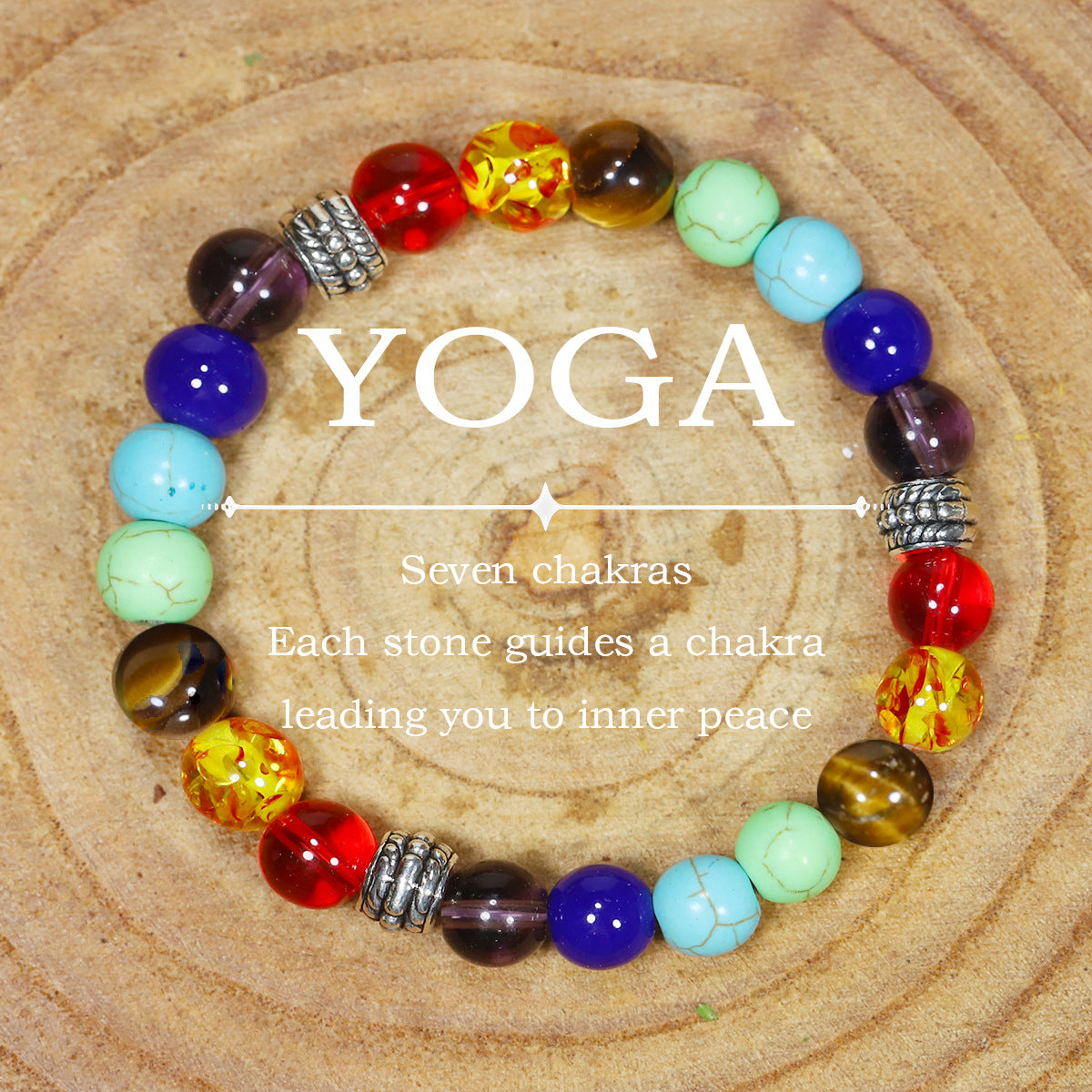 Tigereye Natural Stone Beaded Crystal Unisex Bracelet