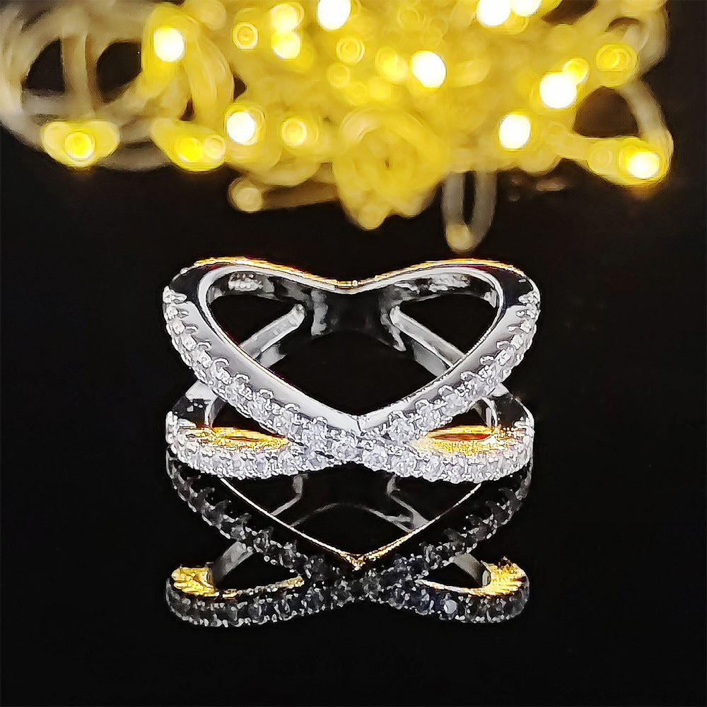 Comfortable Women's Fashion Simple Zircon Creative Ring