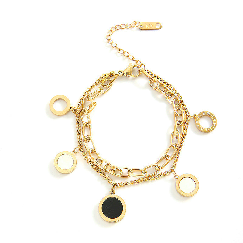 Women's Commuter Titanium Steel Light Luxury Couple Bracelets