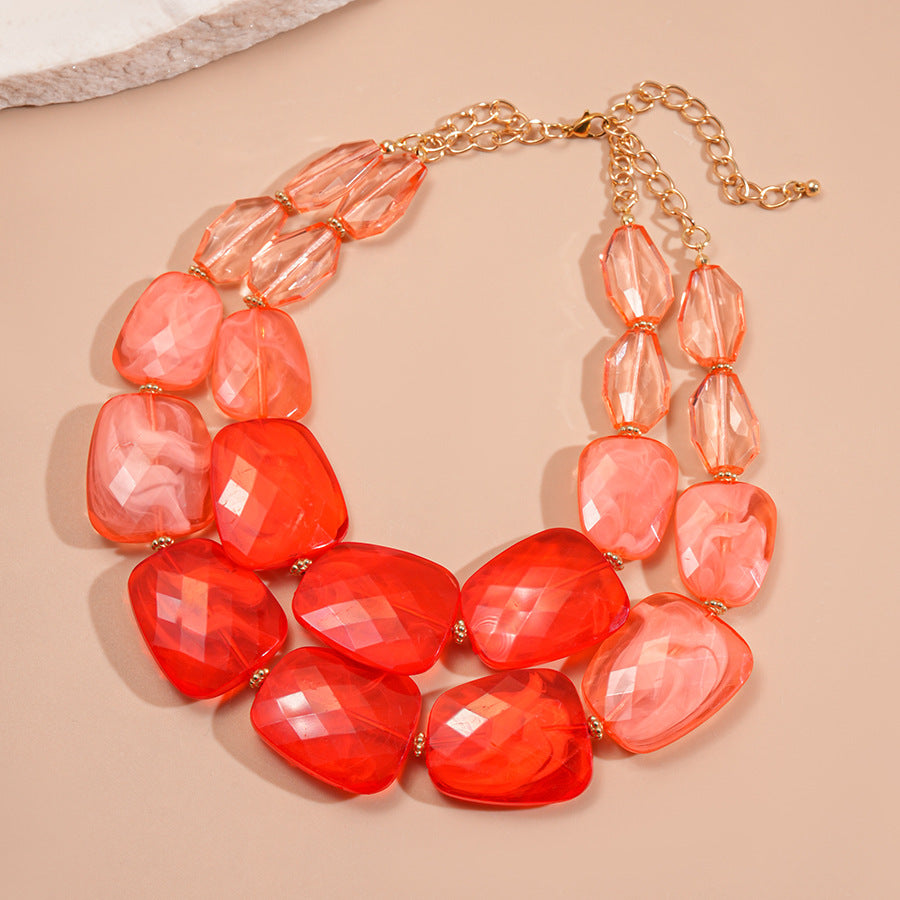 Women's Irregular Beaded Personalized Minority Seaside Vacation Necklaces