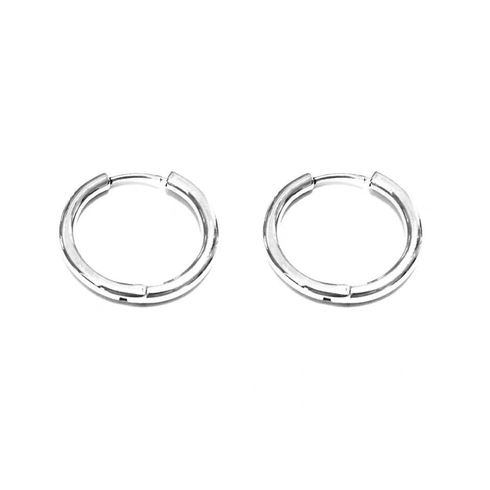 Women's & Men's Titanium Steel Ear Clip Eardrop Circle Earrings