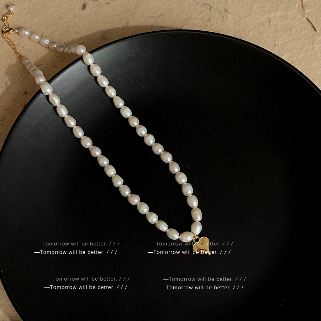 Natural Pearl Gentle Stylish Stars Zircon Necklaces