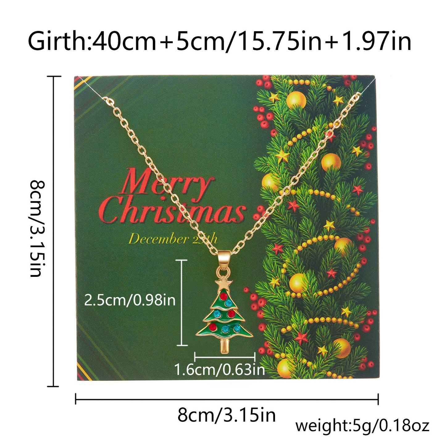 Santa Claus Tree Snowflake Female Jingling Necklaces