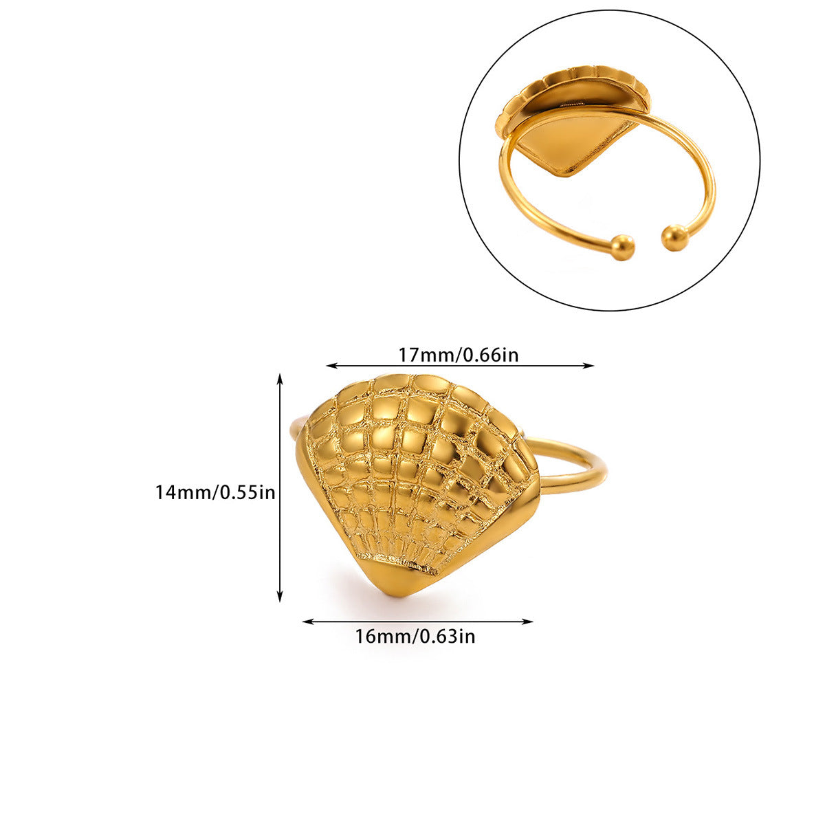 Women's Ocean Beach Series Shell Starfish For Ring
