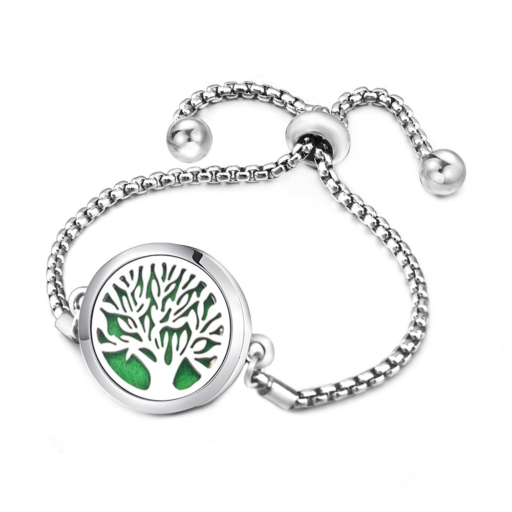 Angel Wings Mosquito Repellent Stainless Steel Essential Oil Perfume Box Bracelet
