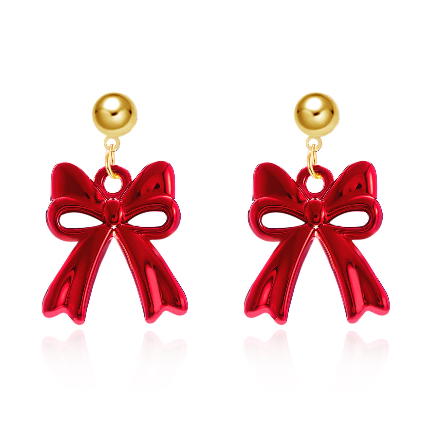 Three-dimensional Bow Exaggerated Design High Sense Graceful Earrings