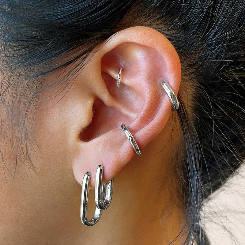 Simple Light Luxury Wind U-shaped Glossy Electroplating Ear Buckle