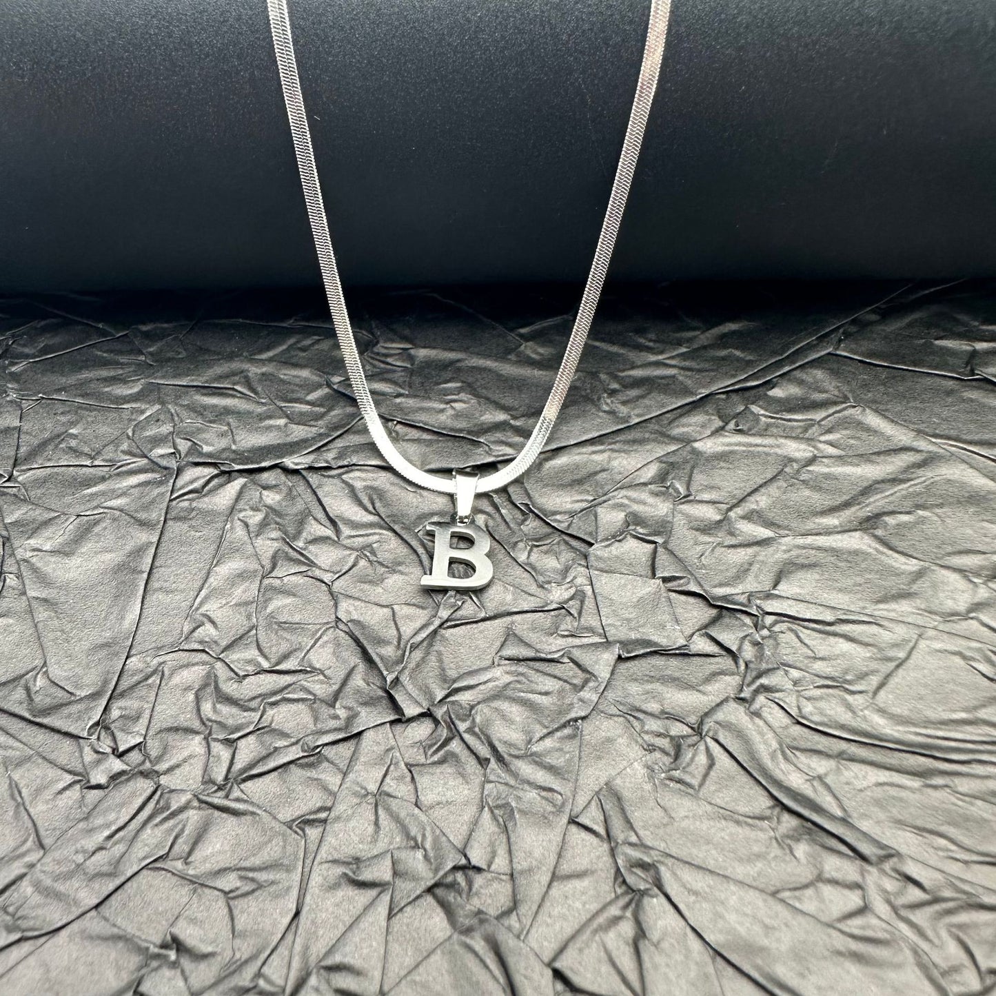 Letter Blade Chain Stainless Steel Material Necklaces