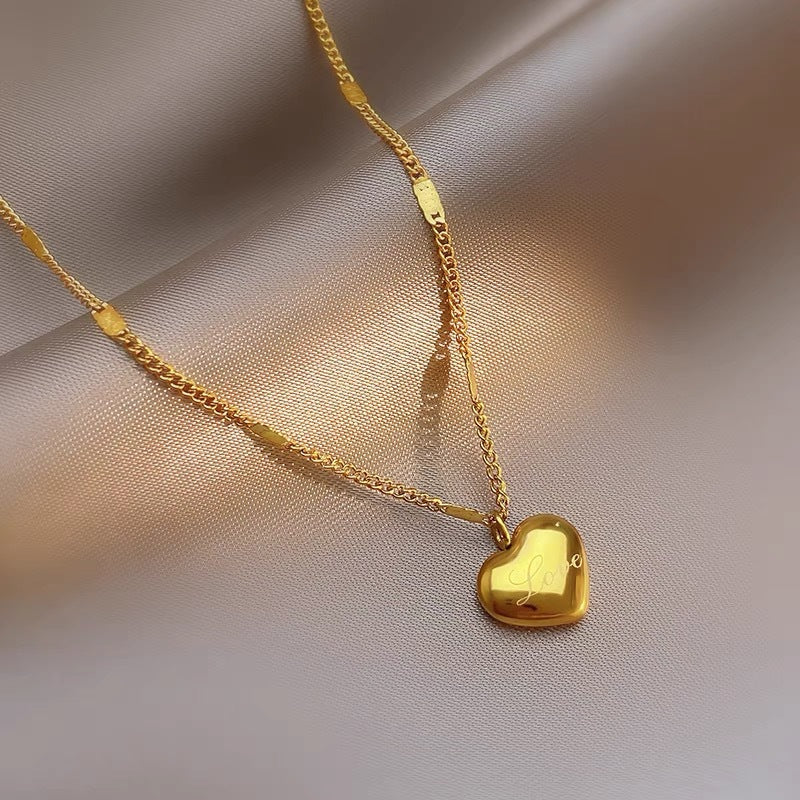 Female Clavicle Chain Simple Temperament Entry Lux Peach Necklace