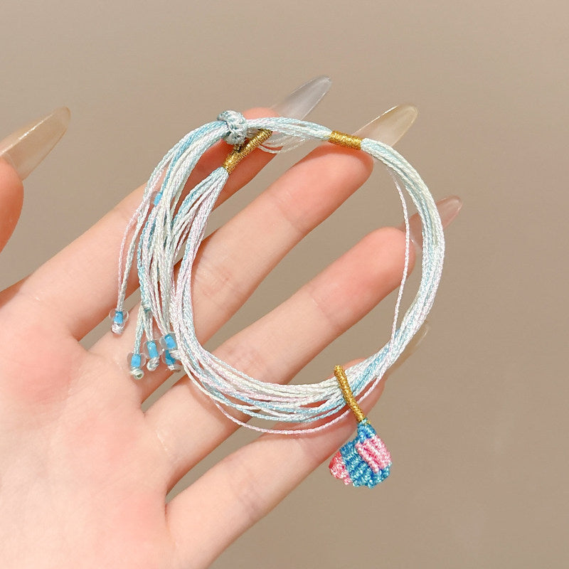 Women's & Men's Colorful Braided Rope Thread Design Simple Bracelet