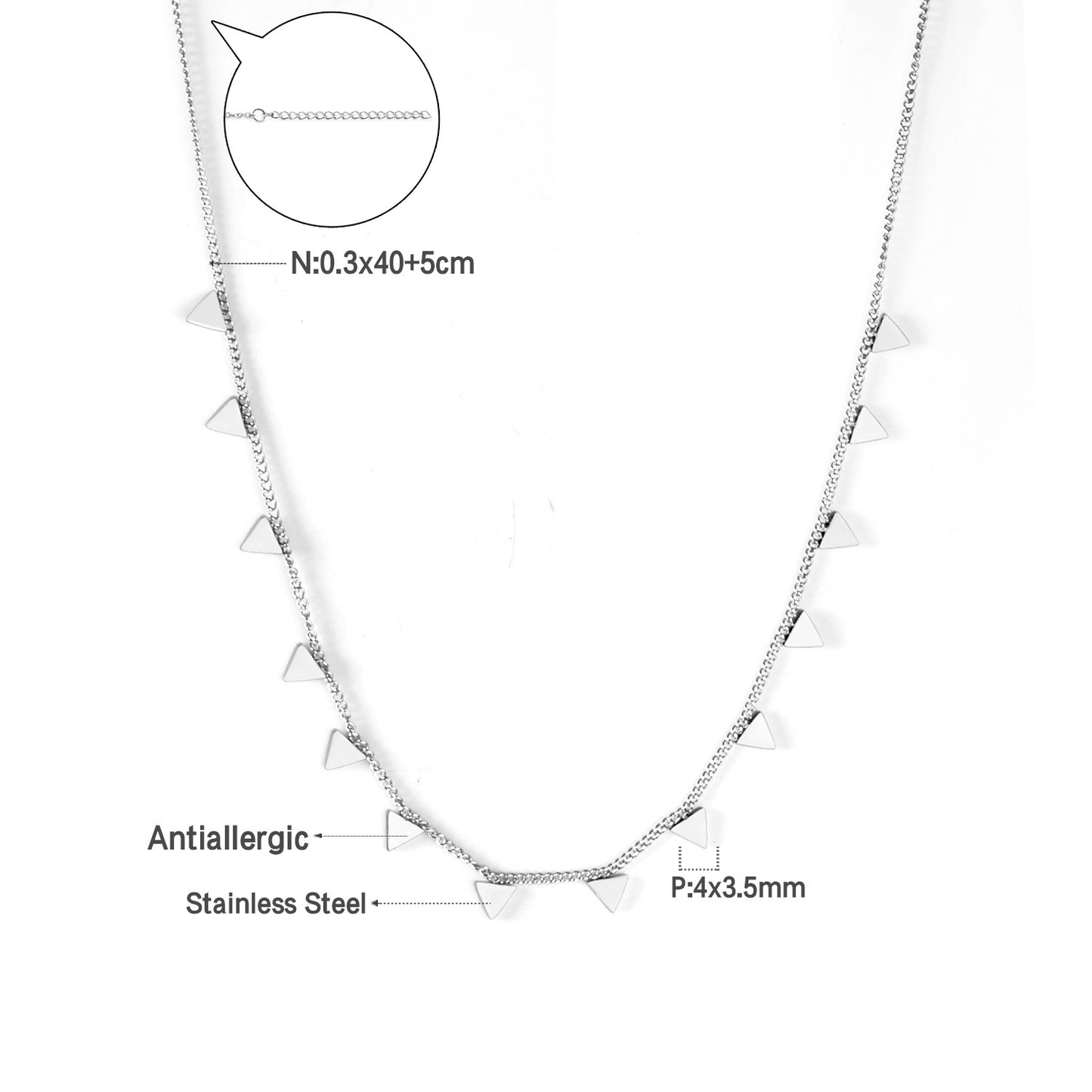Niche High-grade Simple Temperamental Geometric Electroplated Stainless Necklaces