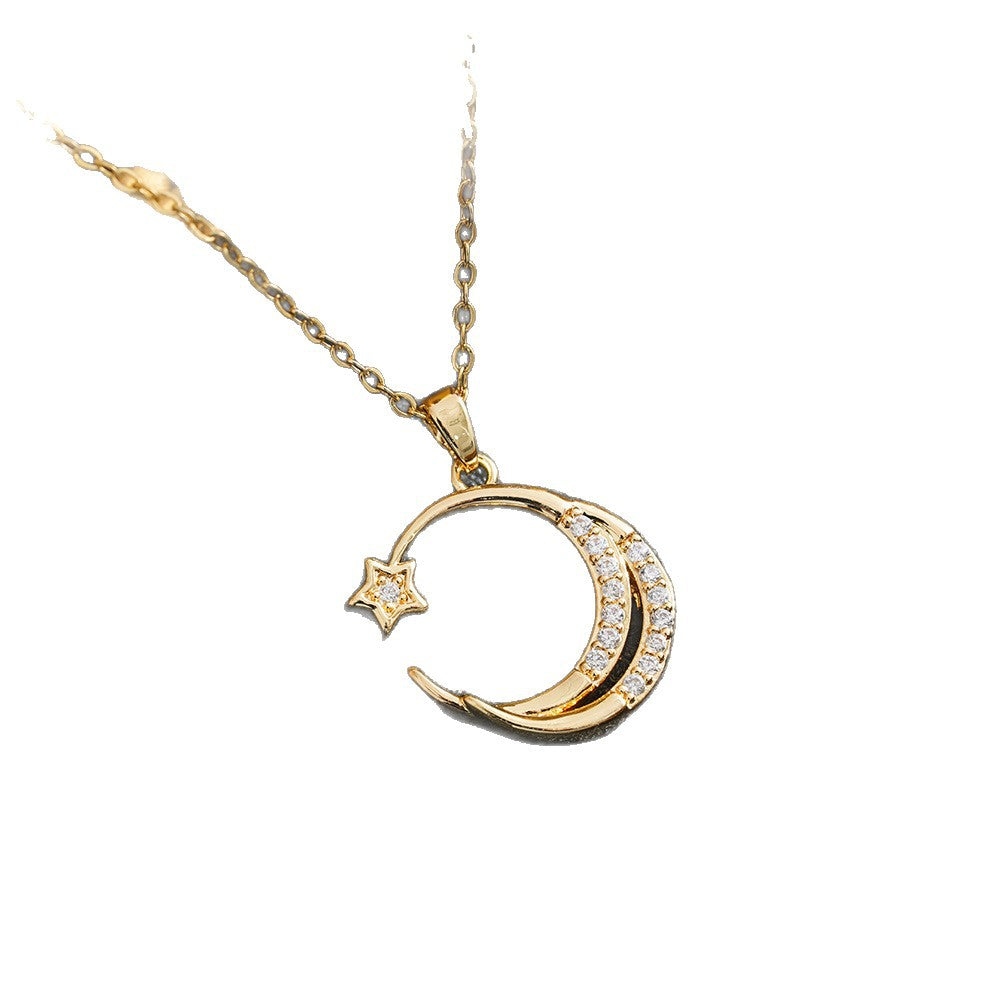 Women's Star Moon Zircon High-grade Clavicle Chain Necklace
