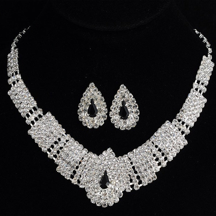 Women's Suite Splendid Diamond Geometric Crystal Flowers Jewelry Set