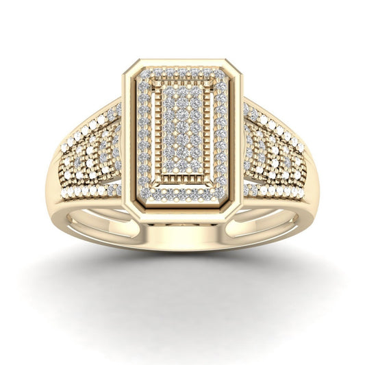 Women's & Men's Diamond Hippie Gold-plated Square Accessories Rings