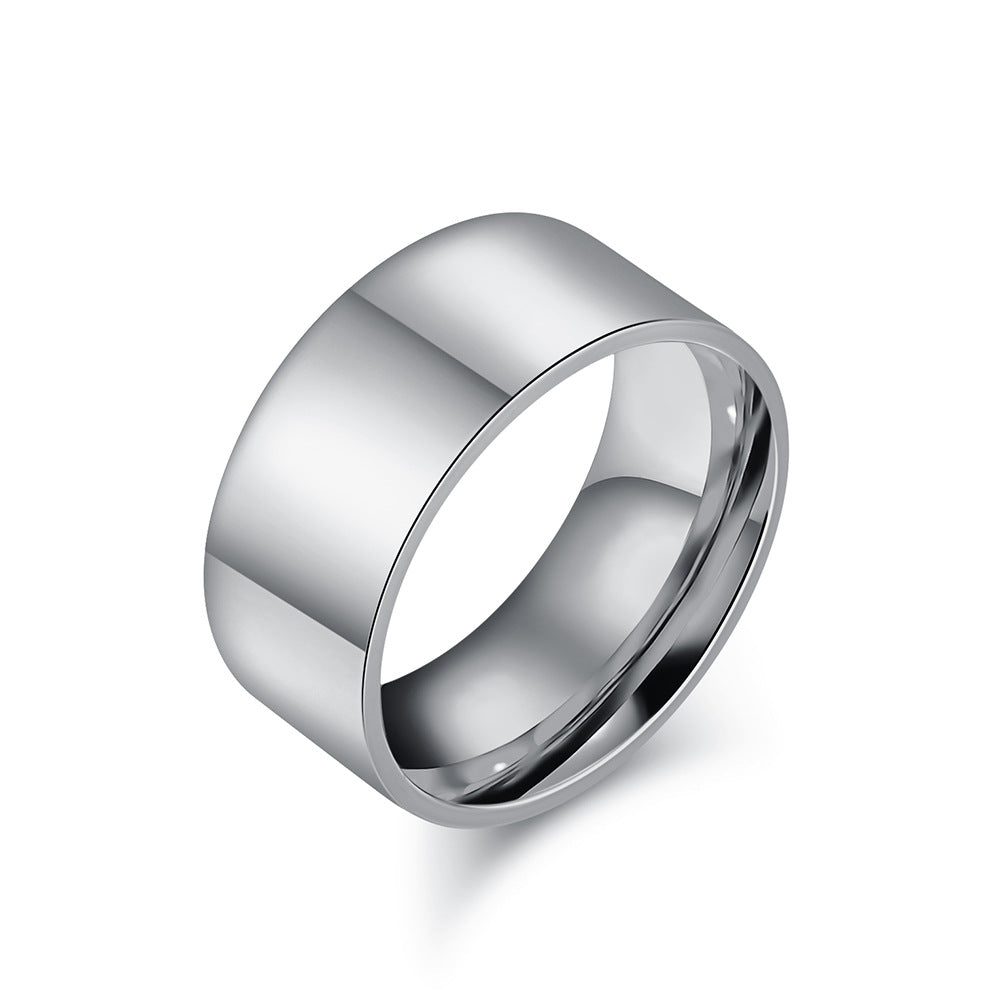 Glossy Cold Unisex Style Titanium Steel Rings