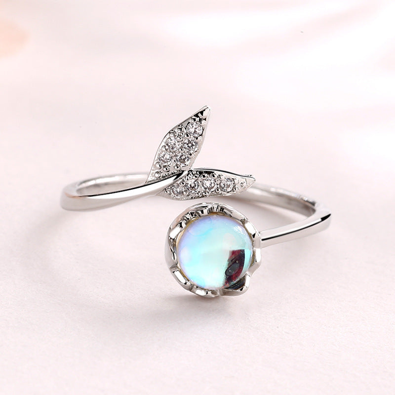 Style Temperament Wild Mermaid Bubble Female Colored Glaze Fishtail Ring