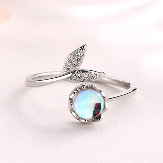 Style Temperament Wild Mermaid Bubble Female Colored Glaze Fishtail Ring