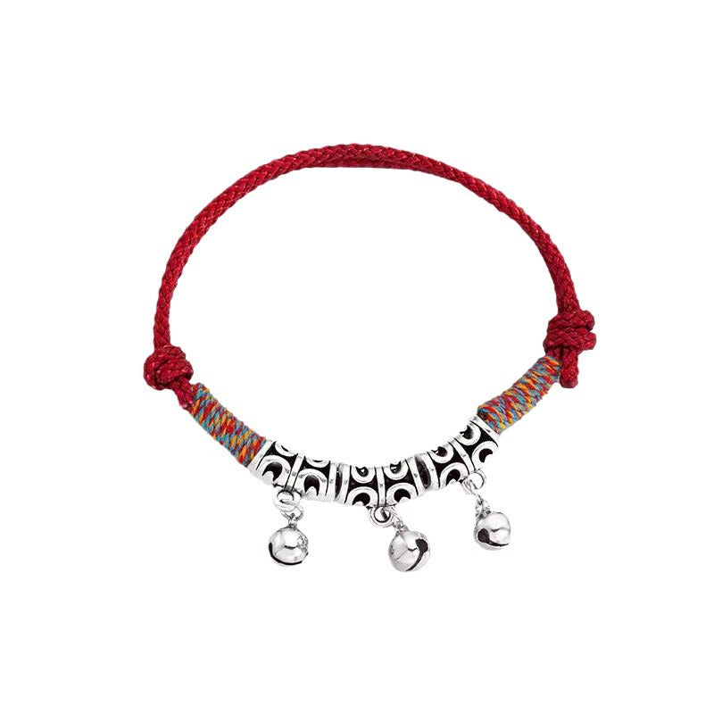 Women's Style Bell Ancient High-grade Hand-woven Retro Bracelets