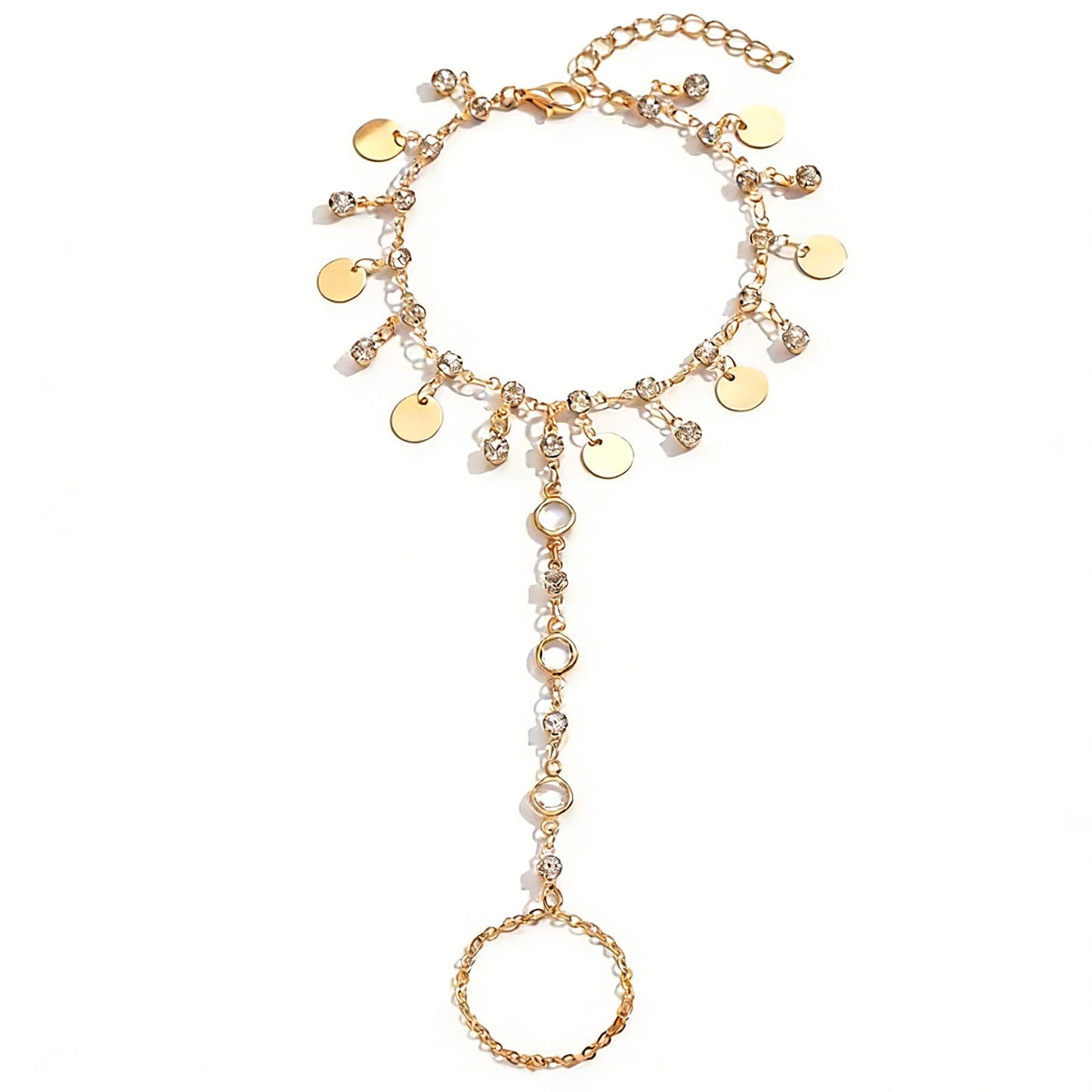 Fashion Sequin Tassel Personality Finger Chain Bracelets
