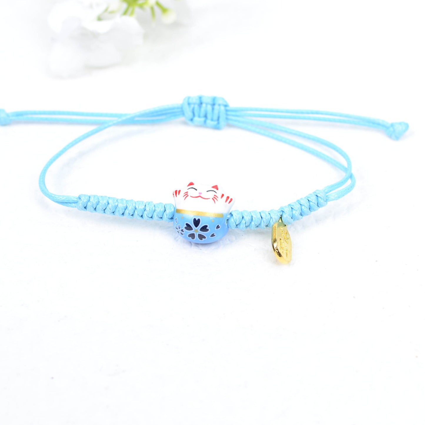 Lucky Cat Hand-woven Red Rope Alloy Bracelets