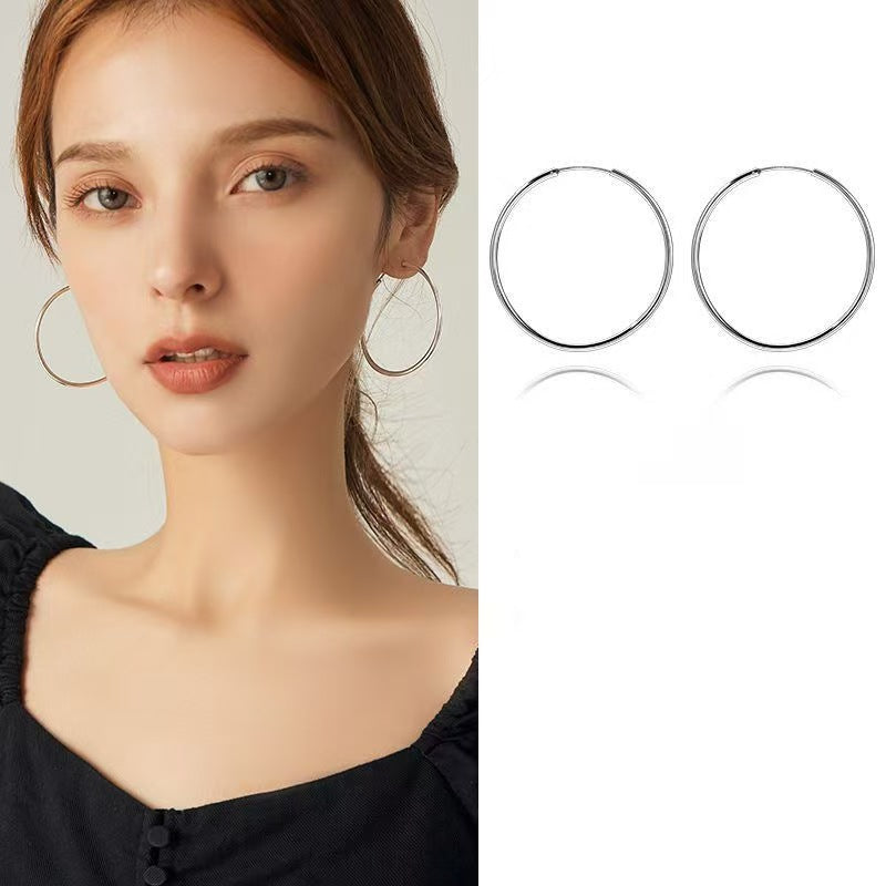 Durable Women's Simple Temperamental Round Drop Earrings