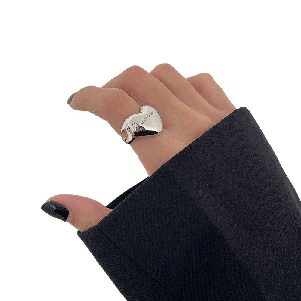 Women's Sier Simple Light Luxury High-grade Index Finger Open Rings